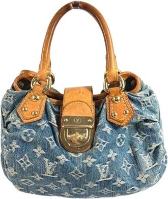 Louis Vuitton Pre-owned Handbags, female, Blue, Size: ONE SIZE Pre-owned Denim Handbag