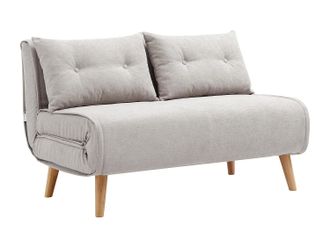 Vente-Unique Divano Letto 2 Posti In Tessuto Beige Valerio