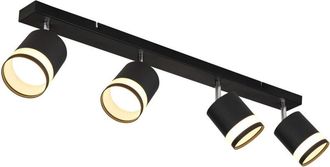 Globo Lighting Foco De Techo Bar Negro Mate 4x Gx53 3000k