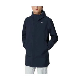 K-Way K-Way, Parkas, male, Blue, Size: 2XL Tommy Bonded Jersey Parka