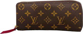 Louis Vuitton Brown Fuchsia Long Wallet (Bi-Fold) (Pre-Owned)