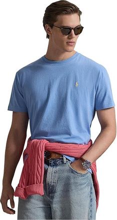 Polo Ralph Lauren Classic Fit Jersey Crewneck T-Shirt Mens T Shirt Bristol Blue : 2XL, Cotton