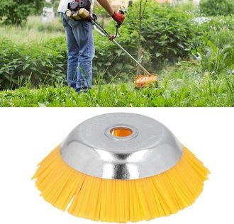 OEM Cabezal De Cortac&eacute;sped Con Cepillo De Acero, Rueda Con Cepillo Para Maleza, Construcci&oacute;n De Placa Fija, Ancho De Corte De 20 Cm, Plateado
