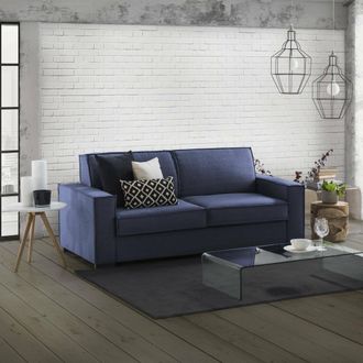 Dmora Talamo Italia - Sofa Cama Addolorata, Sof&aacute; De 3 Plazas, 100% Made In Italy, Sof&aacute; De Sal&oacute;n Con Apertura Giratoria, En Tela Acolchada, Con Reposabrazos 