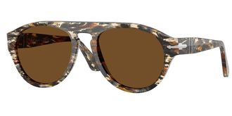 Persol PO3370S Polarized 122157 Mens Sunglasses Brown Size 56