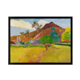 Artery8 Paul Gauguin Tahitian Landscape Framed Canvas Wall Art Print | Size: W24 x H32