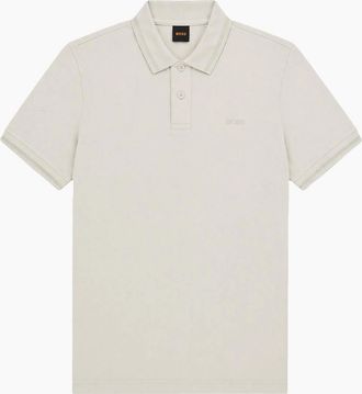 HUGO BOSS Mens Boss Pe Interlock Relaxed Fit Polo - Grey - Size: 40