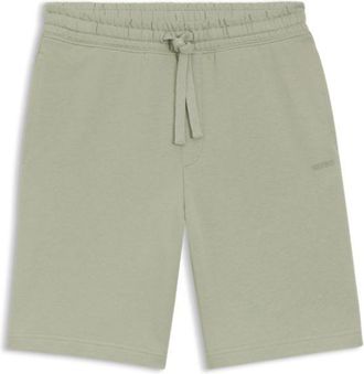 HUGO BOSS Cotton-terry shorts with logo print