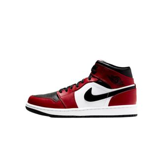 Nike Air Jordan 1 Mid Black / Gym Red - White 554724-069 Mens