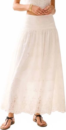 Bishop + Young Sorrento Maxi Skirt In Sand Eyelet