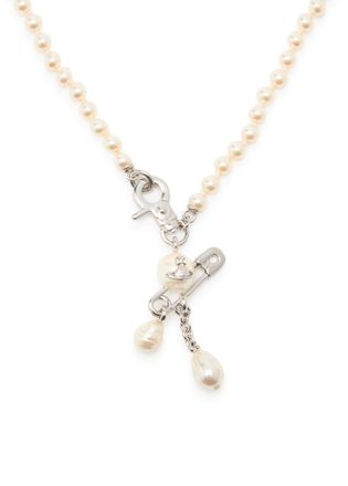 Vivienne Westwood Claude Small Faux Pearl Necklace - Silver - One Size