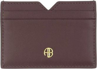 Anine Bing Calli Card Holder - Dames - Portefeuilles - Rood - ONE Size - Leer - Accessoires