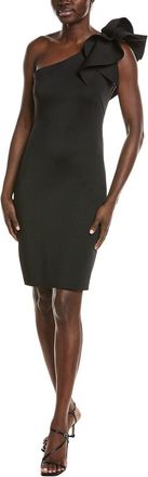 Anne Klein Asymmetrical 3D Scuba Sheath Dress
