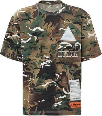 Heron Preston Bicolor Cotton Mens T-Shirt