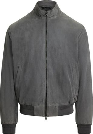 Polo Ralph Lauren Bomber con orlo a coste - Grigio