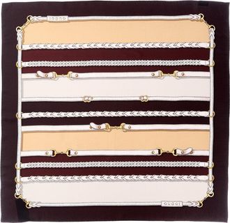 Gucci Gg Logo Silk Scarf