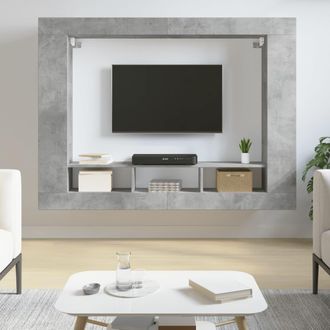 vidaXL Vidaxl - Mueble Para Tv Madera De Ingenier&iacute;a Gris Hormig&oacute;n 152x22x113 Cm