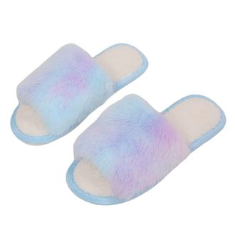 Generic Mens Extra Wide Slippers S Warm Slippers Soft and Comfortable Keeping Your Feet Warm in Winter (Purple, 5)