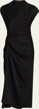 A.L.C. Alma Draped Satin Viscose Dress