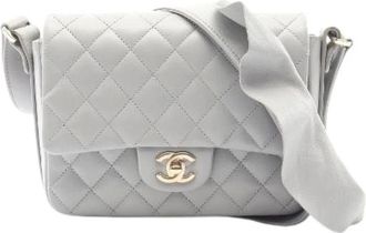 Chanel Borsa a spalla Chanel Pre-owned Matelass&eacute; in pelle dagnello - - Pre-owned - Donna - Grigio - ONE SIZE