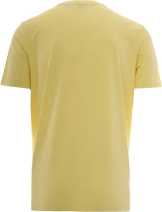 HUGO BOSS Mens T-Shirt Logo Open Yellow Cotton T-Shirts And Polos