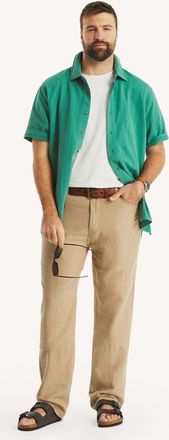 Nautica Big & Tall Linen Straight Stretch Pant