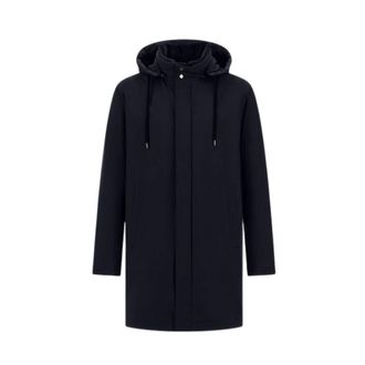 Herno Jassen, Heren, Blauw, 4Xl, Polyester, Resort Parka in Melange