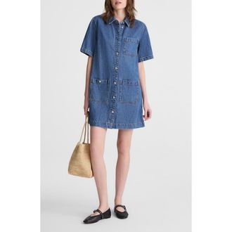 Madewell Denim Minidress in Pickett Wash at Nordstrom, Size Xx-Large