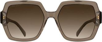 Kendra Scott Dira 56mm Rectangle Sunglasses in Light Brown at Nordstrom