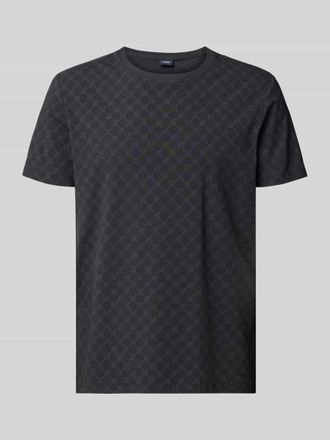 Joop T-Shirt mit Logo-Muster und Rundhalsausschnitt in BLACK, Gr&ouml;&szlig;e XXL