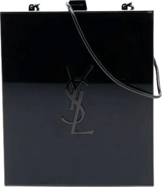 Saint Laurent Pre-owned Clutches, female, Black, Size: ONE SIZE Pre-owned Plastic Crossbody Bag