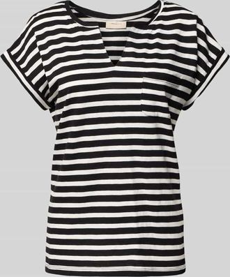 Freequent T-Shirt mit V-Ausschnitt Modell Viva in BLACK, Gr&ouml;&szlig;e XS