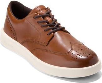 Cole Haan Grand Daily Wingtip Sneaker in British Tan /Dark Chocolate at Nordstrom Rack, Size 10.5