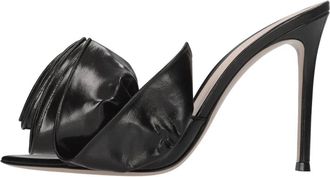 Gianvito Rossi Sandalen - Dames - Muiltjes - Zwart - 39 EU - Leer - Schoenen