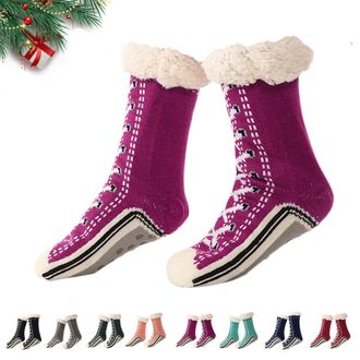 Generic Ultra-Thick Cute Slipper Home Socks, Women Winter Toselfwith Ultra-Thick Cashmere Slipper Home Socks, Warm Cashmere Slippers for Ladies (A07)