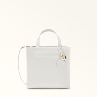 Furla Divide It Borsa Shopping S Marshmallow Bianco Pelle Di Vitello Sidney Donna