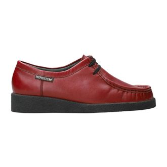 Mephisto Rode Leren Veterschoenen voor Dames - Dames - Veterschoenen - Rood - 36 EU - Leer - Schoenen