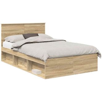 vidaXL Estructura De Cama Sonoma 120 X 200 Cm Madera De Ingenier&iacute;a Vidaxl