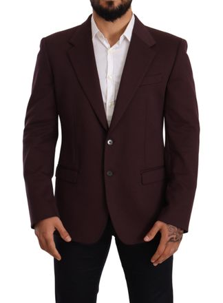 Dolce & Gabbana Mannen Paars Katoenen Slim Blazer Jasje