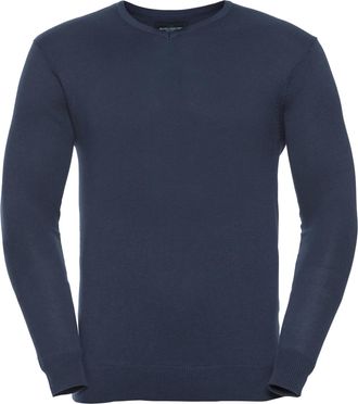 Russell Athletic Russell Collectie Heren V-Hals Gebreide Trui (Franse marine)