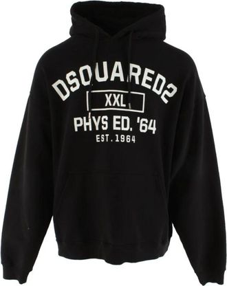Dsquared2 Dj herca fit Sweater - Heren - Hoodies - Zwart - XL - Katoen - Hoodies & sweatvesten