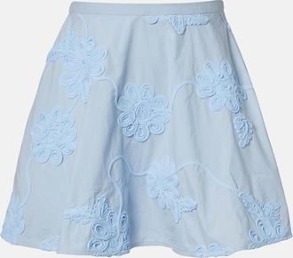 Rotate Minifalda de algod&oacute;n bordada