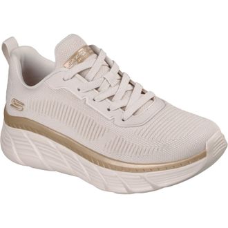 Skechers Bobs B Flex Hi Flying Dames Witte/Gouden Ge&euml;ngineerde Breischoenen