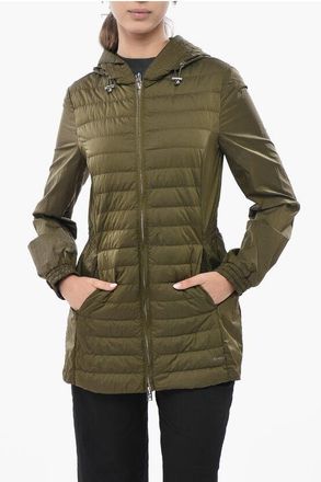 Woolrich Light Puffer Jacket VIOLET Quilted Nylon with Drawstring size Xl