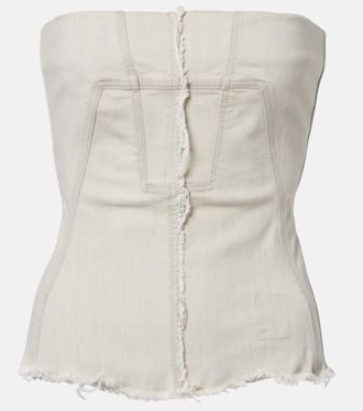Rick Owens Strapless denim top