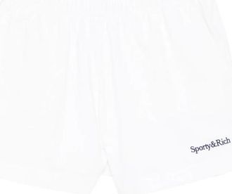 Sporty & Rich Logo-embroidered Elasticated Shorts