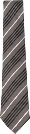 Saint Laurent striped silk tie - Grey