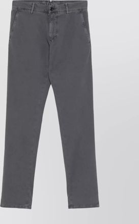 Incotex tapered trousers with belt loops and double welt pockets