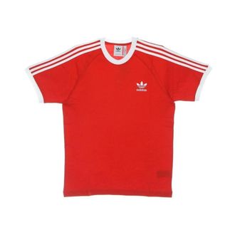 adidas 3-Stripes T-shirt - Heren - Sportshirts - Rood - L - Katoen - Fitness