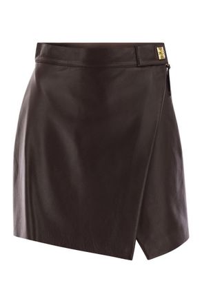 Elisabetta Franchi Mini Skirt In Nappa Leather